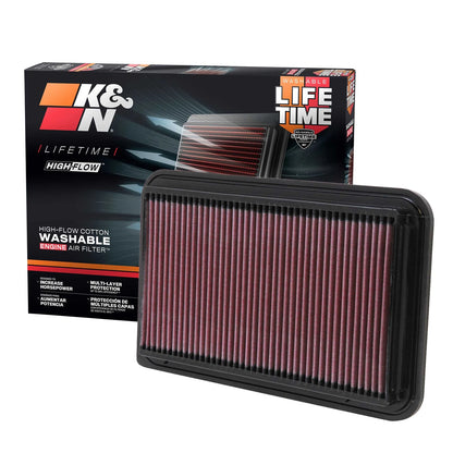 K&N 33-2260 High Flow Performance Air Filter for 04-13 Highlander / 01-06 Camry