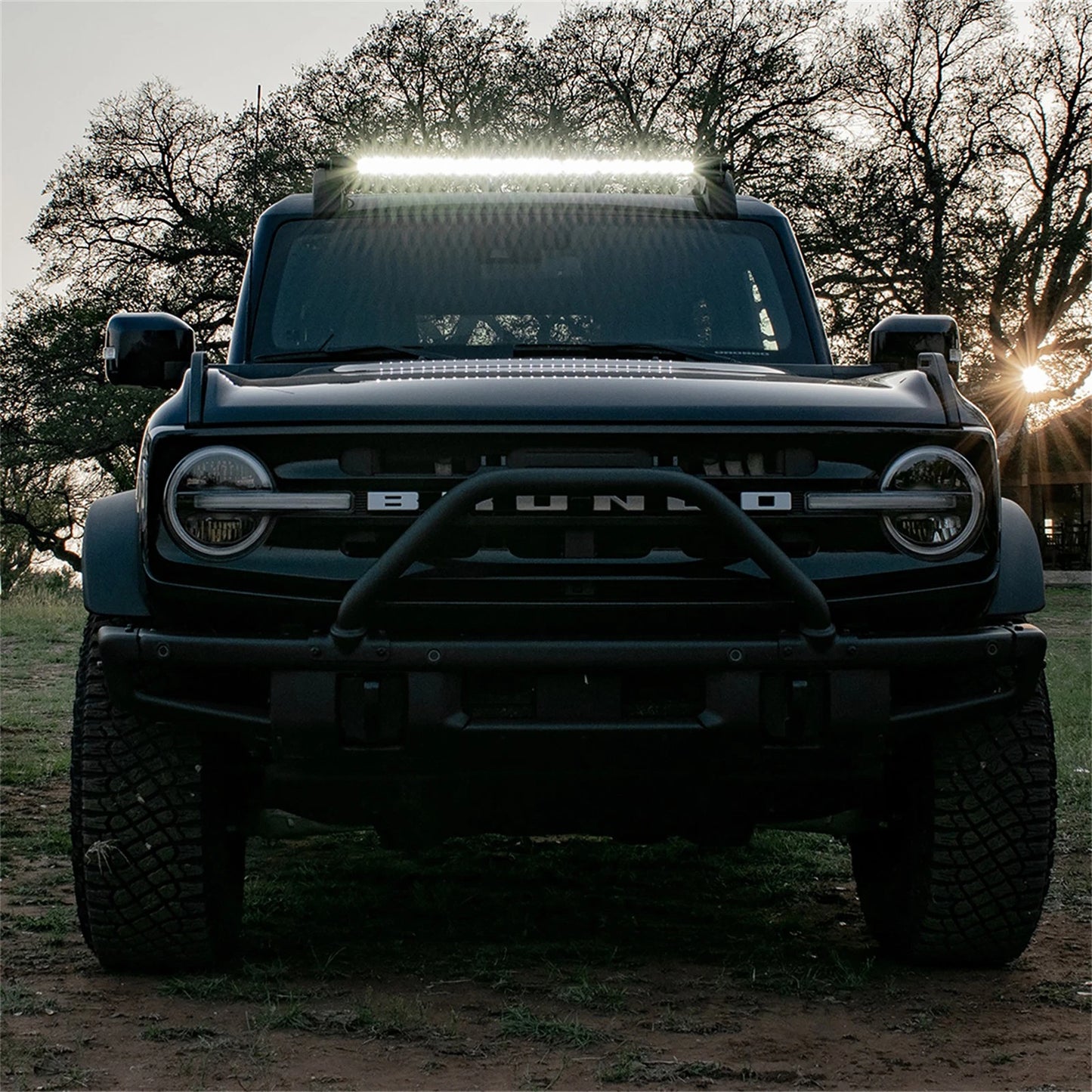 Rigid 46726 SR-Series 40 inch Roof Rack LED Light Bar Black for 2021-2024 Bronco