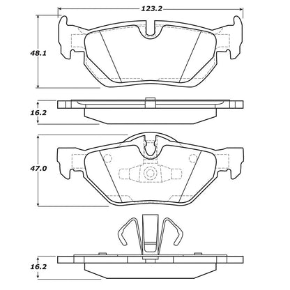 StopTech 308.12670 Rear Brake Pads Set for 2006-11 325i / 07-13 328i / 10-15 X1