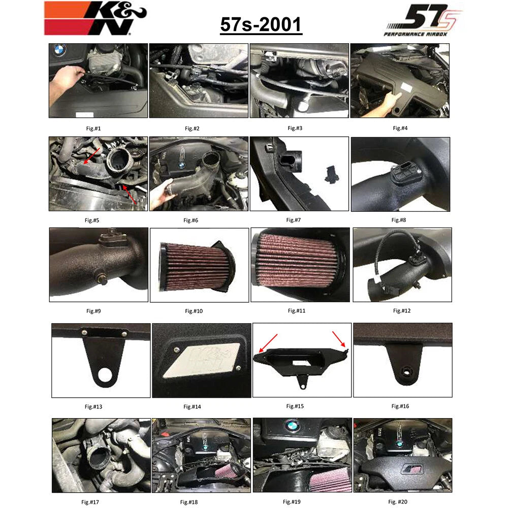 K&N Performance Air Intake System | BMW 2-3-4 Series N20 (57S-2001)