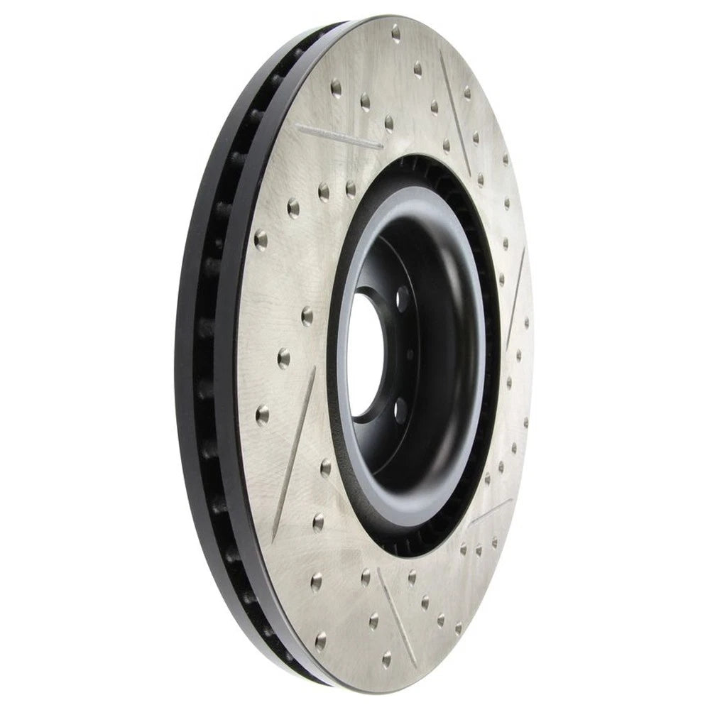 StopTech 127.33087R Front Right Drilled Slotted Brake Rotor for 2004-09 Audi S4