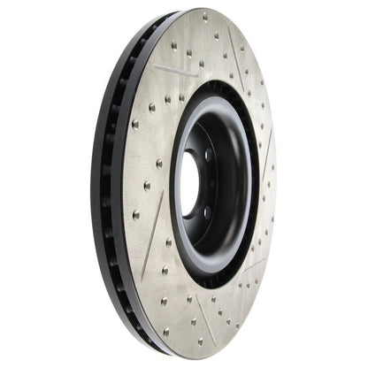 StopTech 127.33087R Front Right Drilled Slotted Brake Rotor for 2004-09 Audi S4