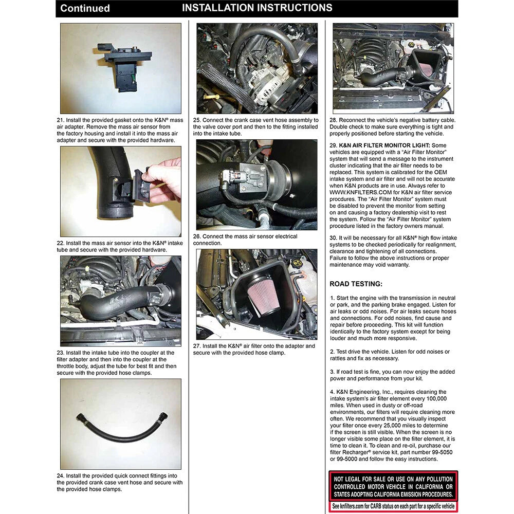 K&N 2019+ Chevrolet 1500 5.3L / 6.2L V8 F/I AirCharger Performance Intake System | Chevrolet 1500 (19+)