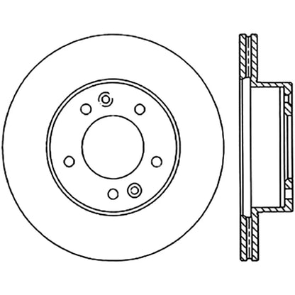 StopTech 127.45022R Front Right Drilled Disc Brake Rotor for 1986-92 Mazda RX-7