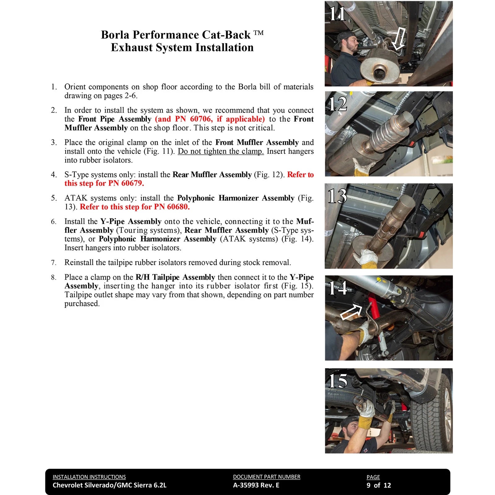 Borla 6.2L Touring Cat-Back Exhaust | Chevrolet Silverado 1500 ZR2 / AT4X (22-23) (140913)