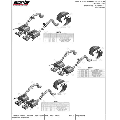 Borla Axle-Back Exhaust System - ATAK | Multiple Fitments (11905)