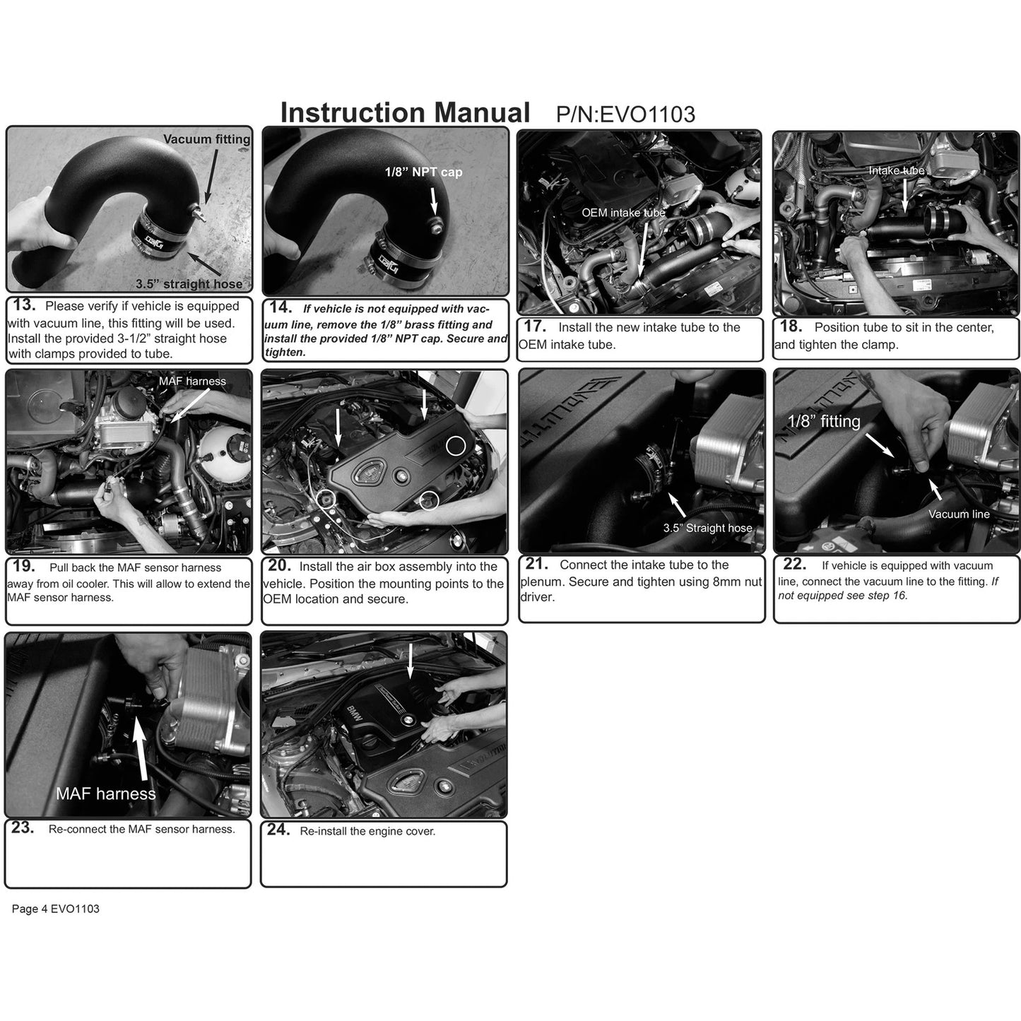 Injen Evolution Intake | BMW 3-Series (12-16) / 4-Series (14-16) / 2-Series (14-16) / BMW i3s (17-22) (EVO1103)