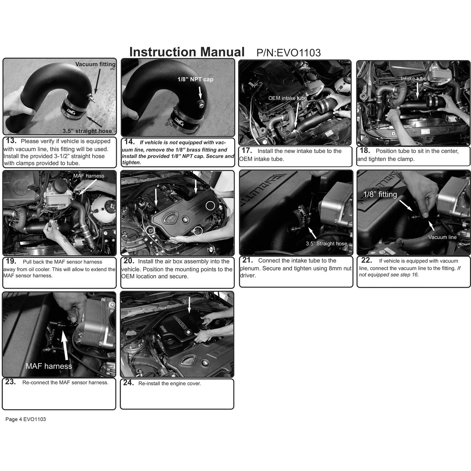 Injen Evolution Intake | BMW 3-Series (12-16) / 4-Series (14-16) / 2-Series (14-16) / BMW i3s (17-22) (EVO1103)