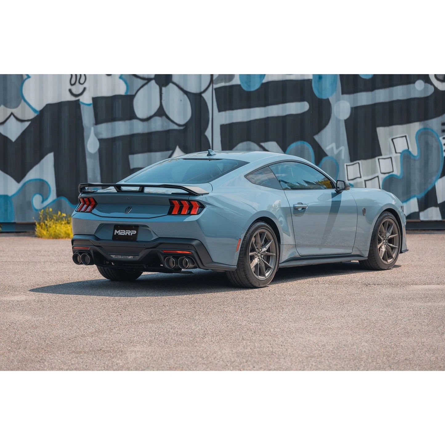 MBRP 2024 Ford Mustang Dark Horse 3in Dual Split Rear Exit Exhaust w/ Quad CF Tips | Ford Mustang (24+) (S72843CF)