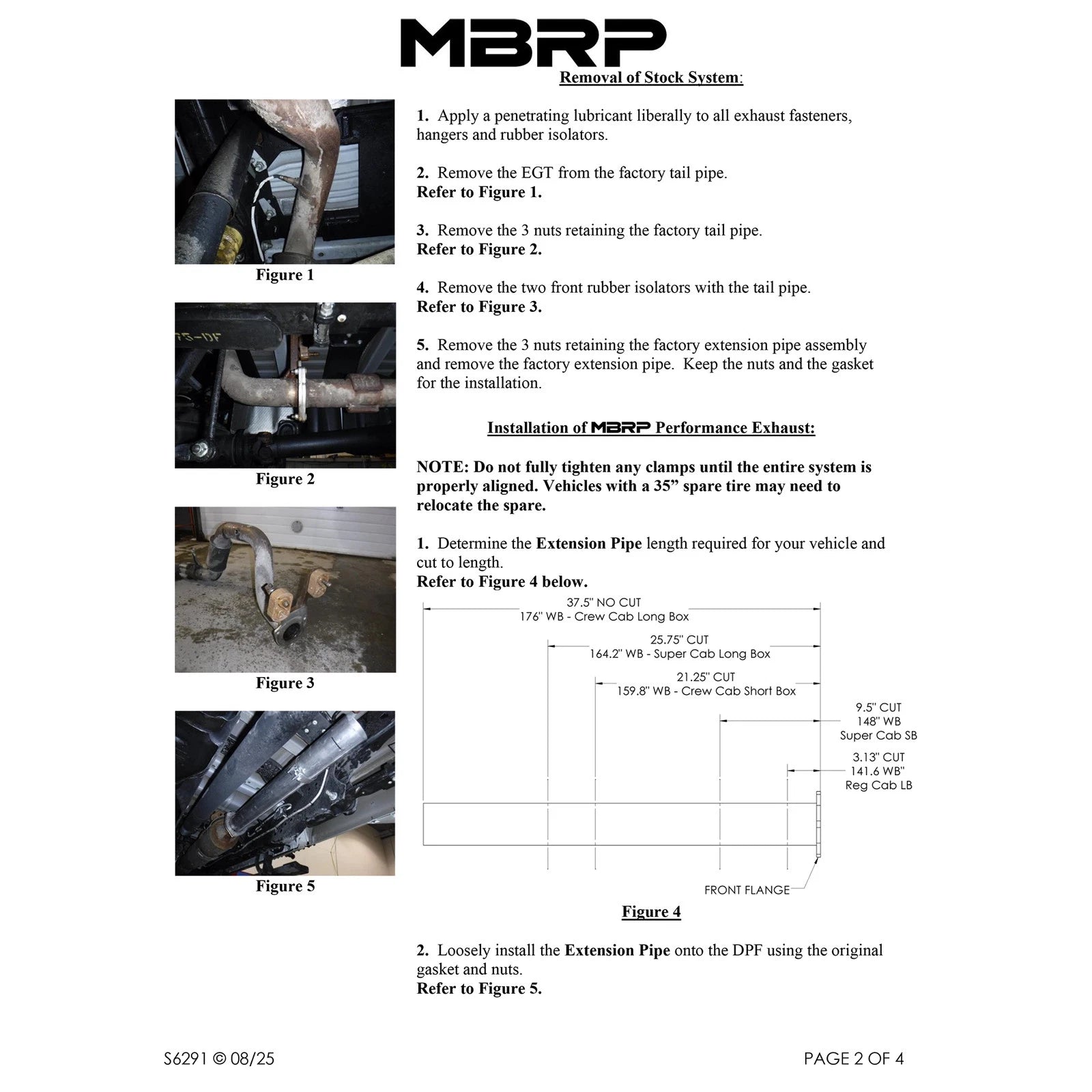 MBRP 17-19 Ford F-250/350/450 6.7L 4in Filter Back Dual T409 Exhaust System (S6291409)