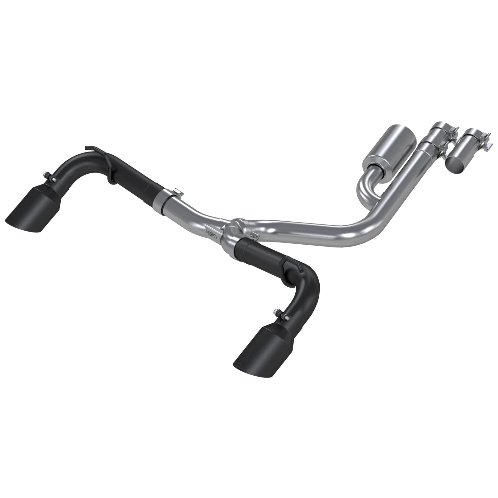 MBRP 2.5in Resonator-Back Dual Split Rear Exit Exhaust | Ford Bronco Sport (21+) (S5207BLK)