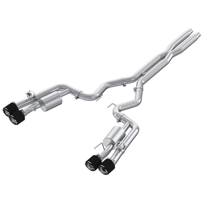 MBRP 2024 Ford Mustang Dark Horse 3in Dual Split Rear Exit Exhaust w/ Quad CF Tips | Ford Mustang (24+) (S72843CF)