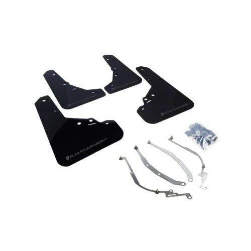 Rally Armor 12-18 Fiat 500 Black UR Mud Flap w/Grey Logo