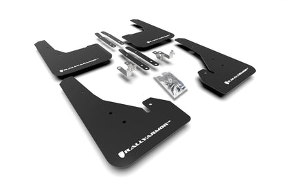 Rally Armor 18-26 Toyota Corolla Hatchback Black UR Mud Flap White Logo