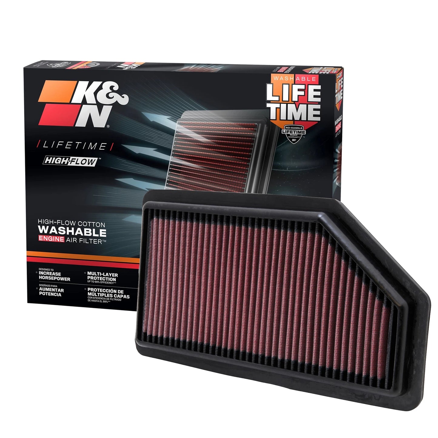 K&N Engineering Replacement Air Filter: Honda Odyssey 2011 - 2012 3.5L V6