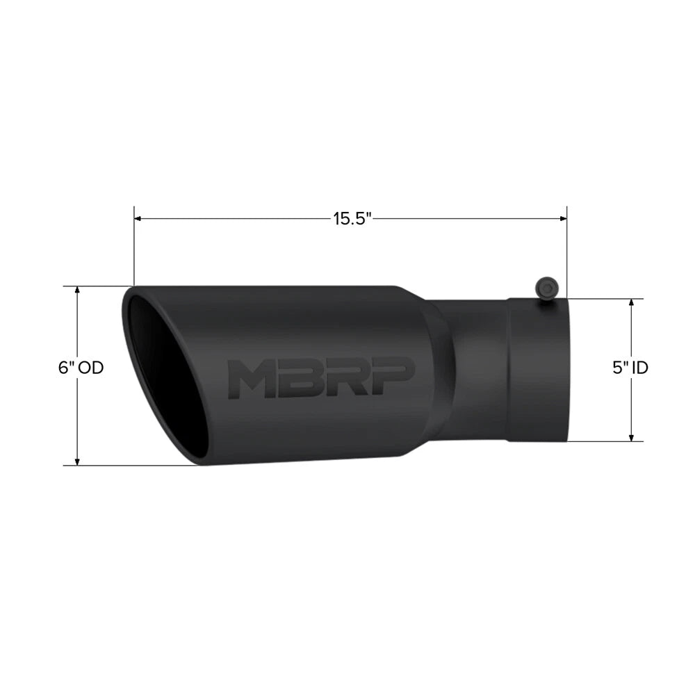 MBRP Universal 6in SS Tip | Silverado 2500/3500 HD (15-26) / Sierra 2500/3500 HD (S6005SLM)