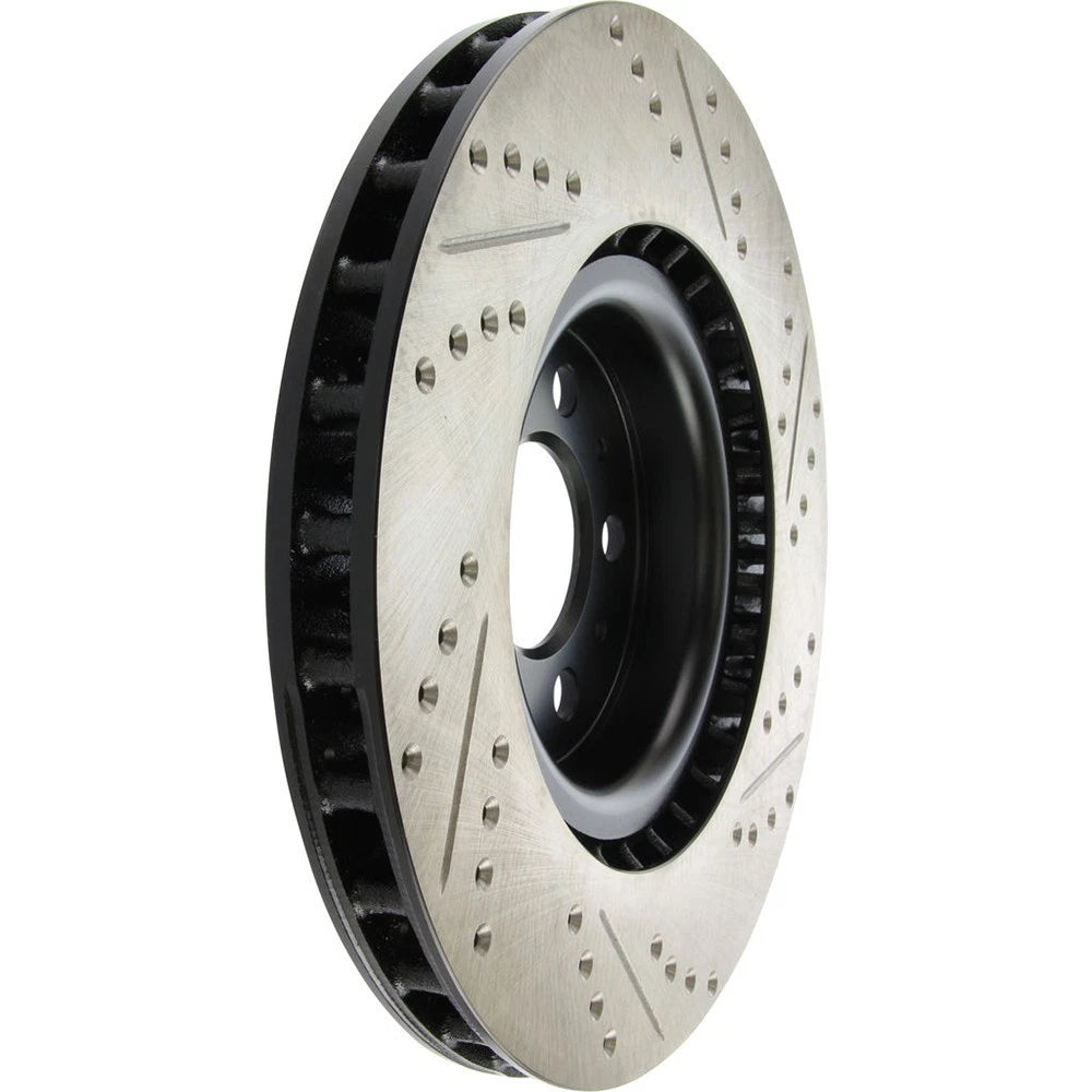 StopTech 127.39035R Front Right Drilled Disc Brake Rotor for 04-07 Volvo S60 V70
