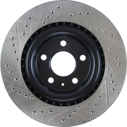 StopTech 127.33137L Rear Left Drilled Brake Rotor for 2010-19 S4 / 2015-20 Macan