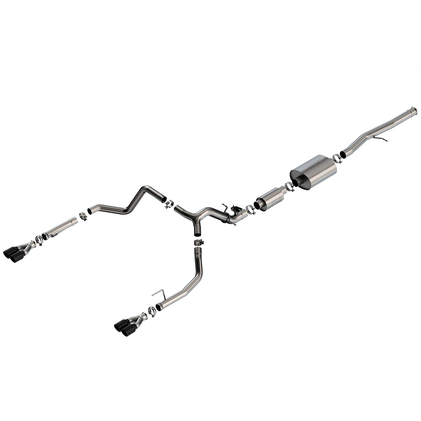 Borla 6.2L V8 S-Type Catback Exhaust w/ Simulator - Black Chrome | Chevrolet Silverado 1500 (24) (140994BC)