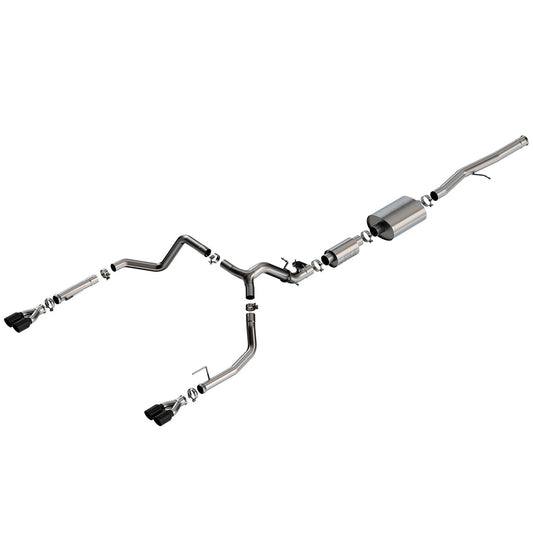 Borla 6.2L V8 S-Type Catback Exhaust w/ Simulator - Black Chrome | Chevrolet Silverado 1500 (24) (140994BC)