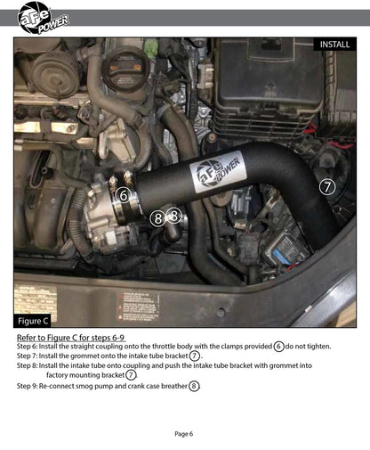 aFe MagnumFORCE Stage-2 CAI w/ Pro DRY S Filter | VW MKV L5 2.5L (09-10) (51-12432)