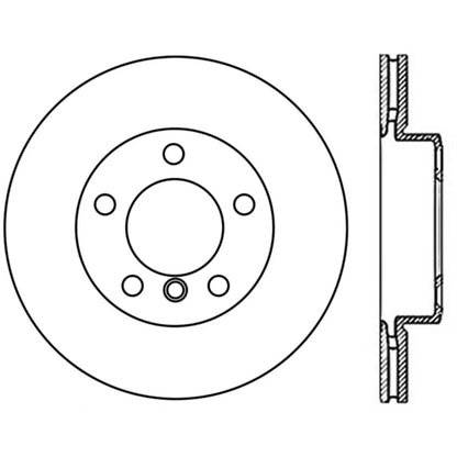 StopTech 127.34108R Front Right Drilled Brake Rotor for 14-18 328d / 07-16 328i