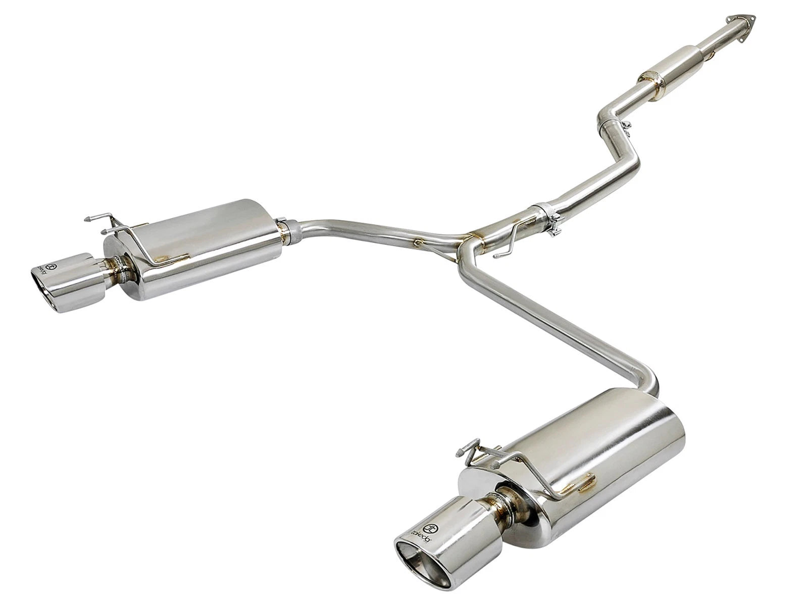aFe Takeda 2-1/2in to 1-3/4in SS Dual Cat-Back Exhaust | Honda Accord LX/EX/EX-L (13-17) (49-36605)