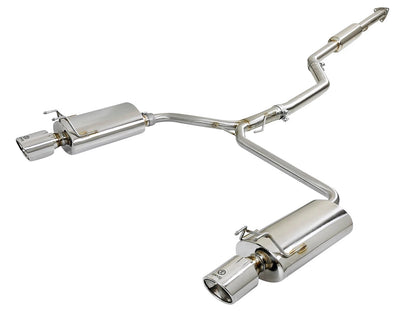 aFe Takeda 2-1/2in to 1-3/4in SS Dual Cat-Back Exhaust | Honda Accord LX/EX/EX-L (13-17) (49-36605)