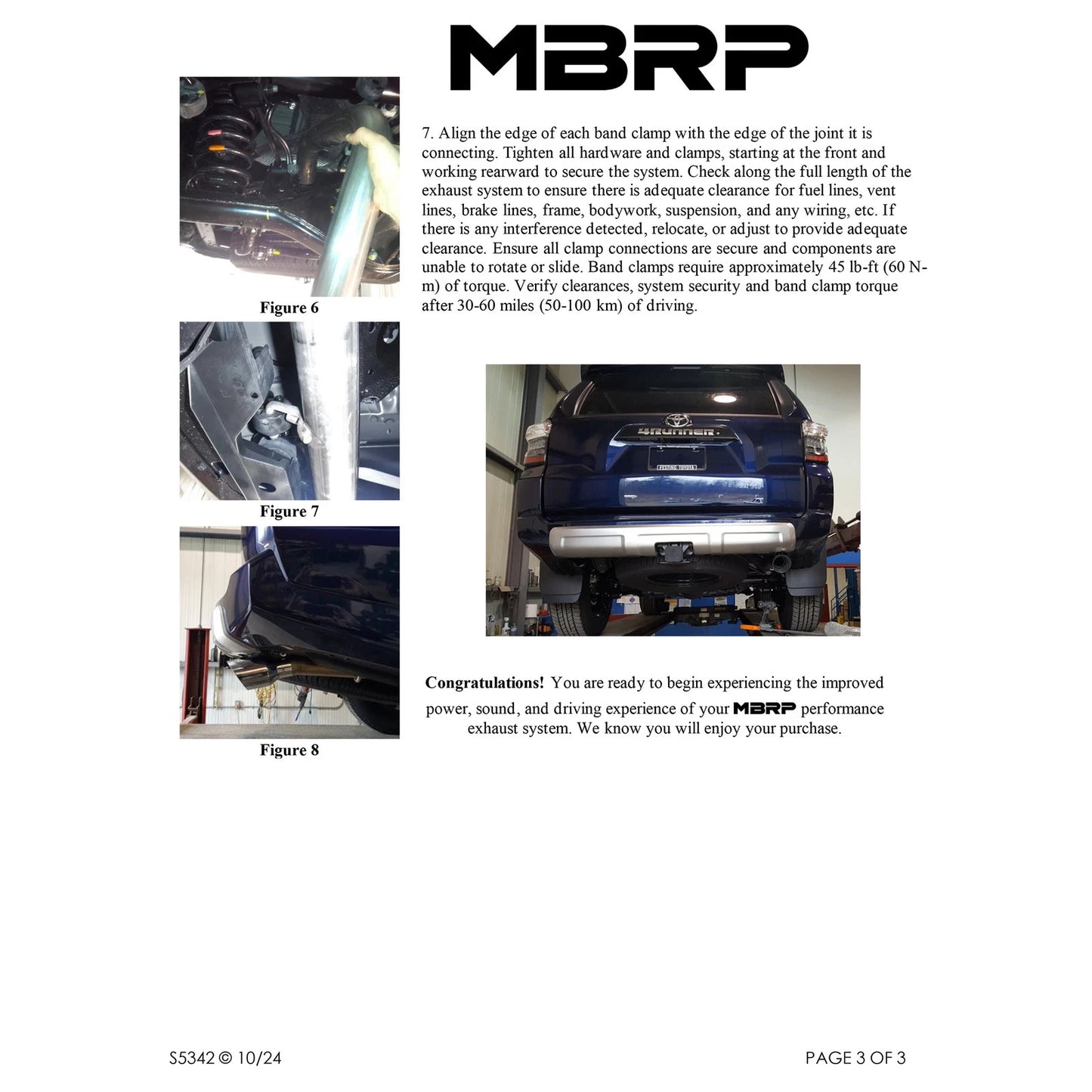 MBRP 2.5in Cat-Back Exhaust w/ 4in O.D. AL Tip Single Rear Exit | Toyota 4Runner (10+) (S5342AL)