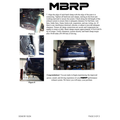 MBRP 2.5in Cat-Back Exhaust w/ 4in O.D. AL Tip Single Rear Exit | Toyota 4Runner (10+) (S5342AL)