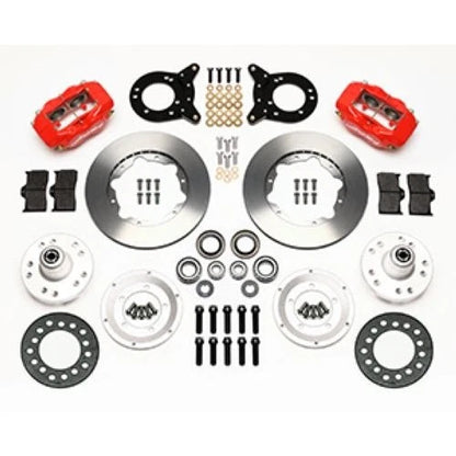 Wilwood Forged Dynalite Front Kit 11.00in Red 1970-1973 Mustang Disc & Drum Spindle