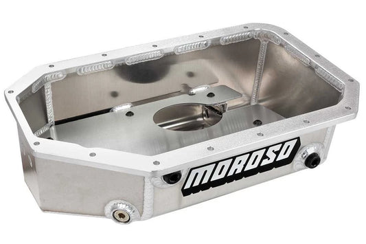 Moroso Honda/Acura K20/K24 Swap Road Race Baffled Wet Sump 6.5 Qt 6.25in Deep Aluminum Oil Pan