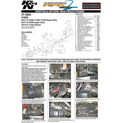 K&N 6.7L V8 Performance Intake Kit | Ford Super Duty (11-15) (57-2582)