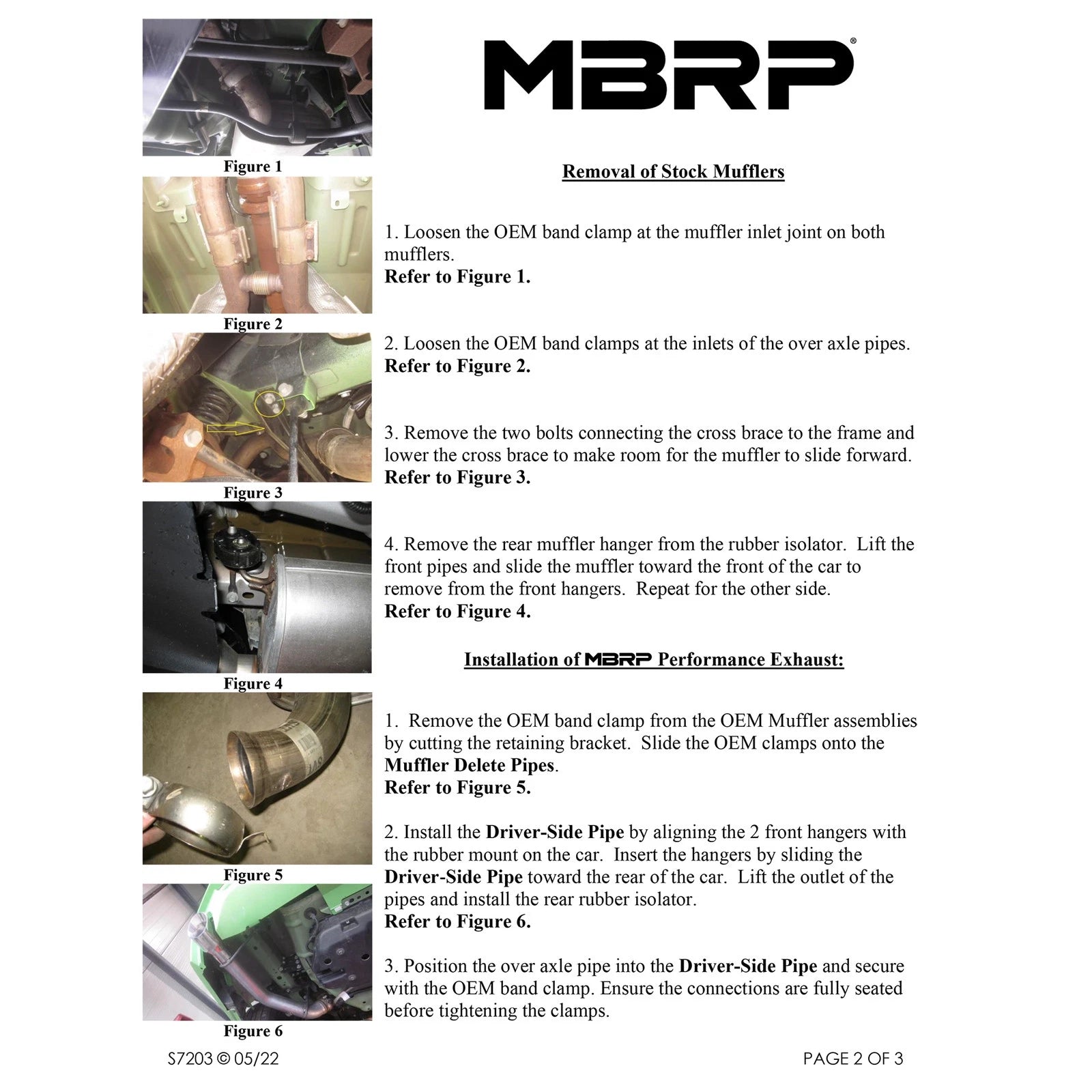 MBRP 3in Dual Split Rear Exit Axle-Back Muffler Delete | Ford Mustang GT (11-14) (S7203BLK)