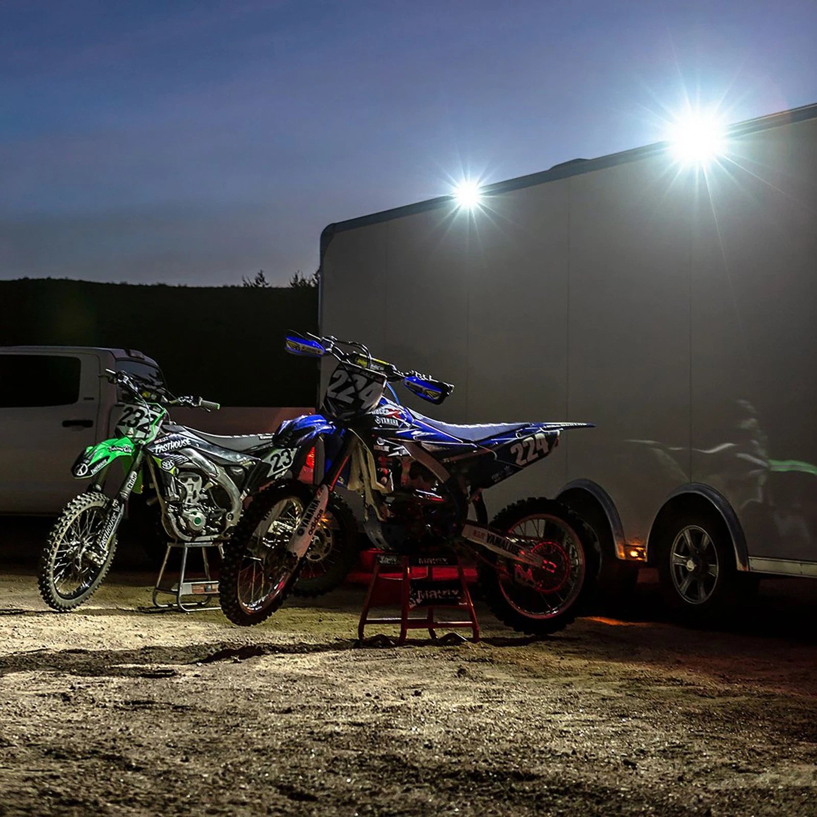 Rigid Industries Rigid SR-L Series LED Light Pod - Red Halo / Surface / Pair (RIG53122)