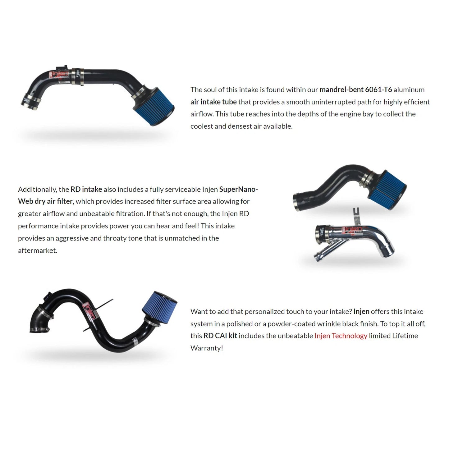 Injen Cold Air Intake System | 2003 - 2008 Mazda 6 (RD6068)