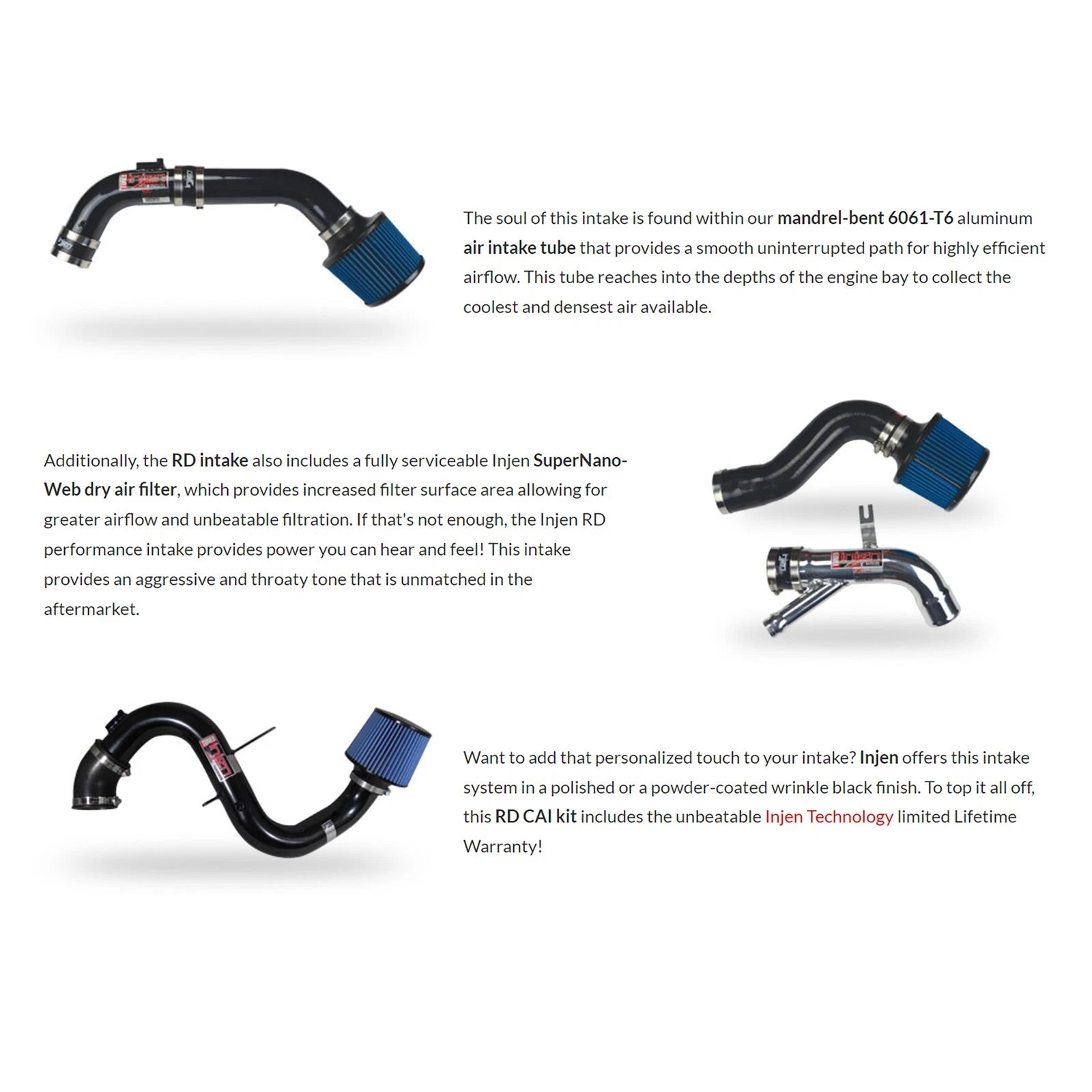 Injen Cold Air Intake System | 2003 - 2008 Mazda 6 (RD6068)