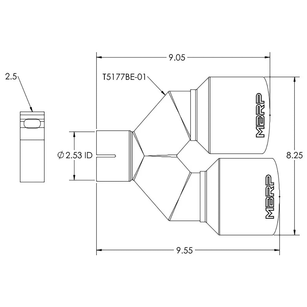 MBRP Single Wall Angle Cut Dual 4-Inch Outlet | Universal (T5177BE)