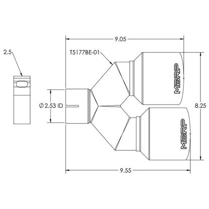 MBRP Single Wall Angle Cut Dual 4-Inch Outlet | Universal (T5177BE)