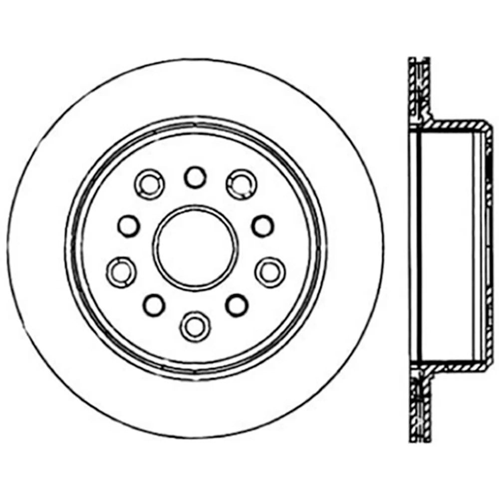 StopTech 127.44105L Rear Left Drilled Slotted Disc Brake Rotor for 1993-98 Supra