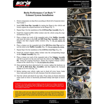 Borla 16-24 Nissan Titan XD S-Type Cat-Back Exhaust | Nissan Titan XD (16-24) (BC140946)