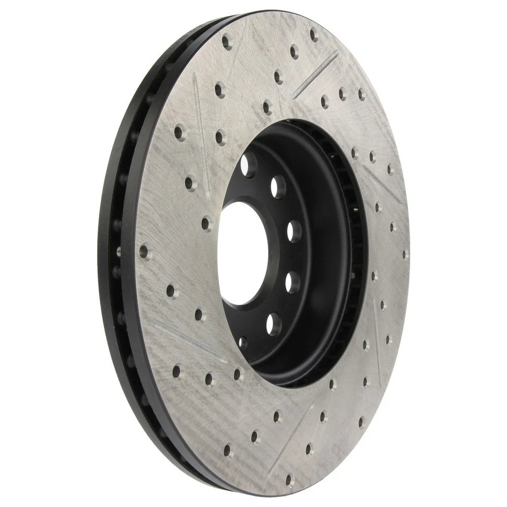 StopTech 127.33110L Front Left Drilled Brake Rotor for 10-19 A3 / 05-19 VW Jetta
