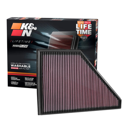 K&N 33-5056 Performance Air Filter for 2017-23 Acadia / 2018-23 Enclave Traverse