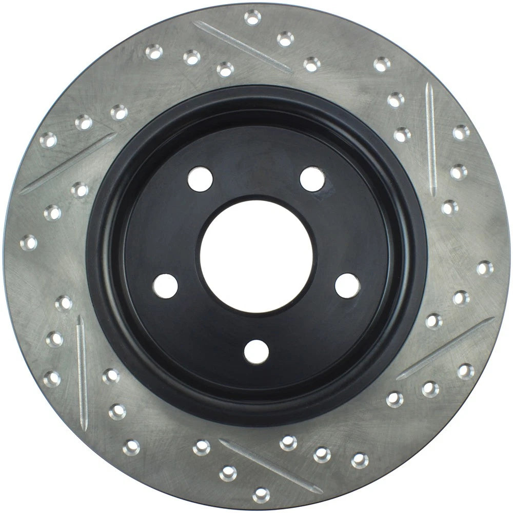 StopTech 127.61099R Rear Right Drilled Disc Brake Rotor for 2012-2018 Ford Focus