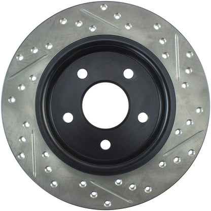 StopTech 127.61099R Rear Right Drilled Disc Brake Rotor for 2012-2018 Ford Focus
