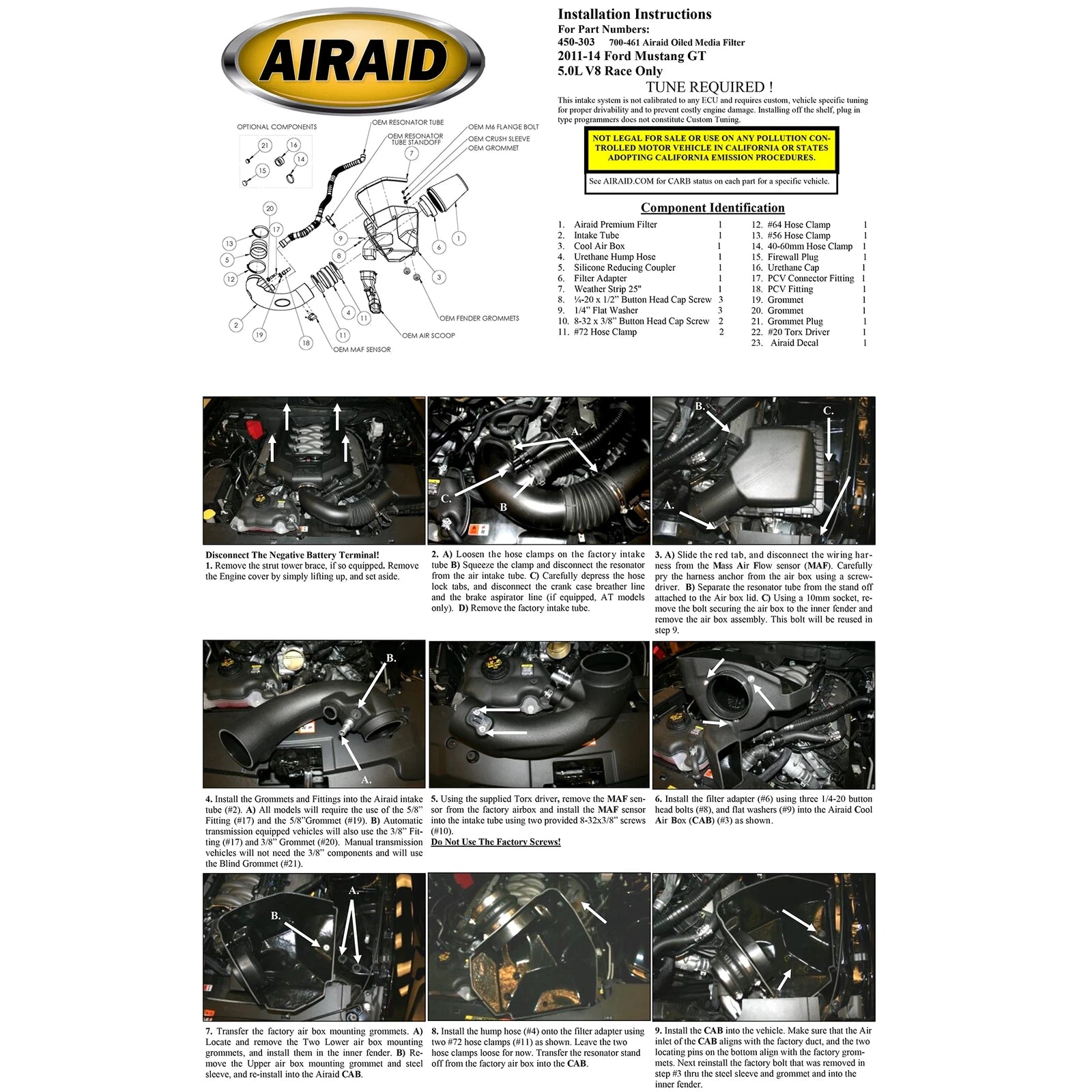 Airaid MXP Intake System | Ford Mustang GT (11-14) 5.0L (450-303)