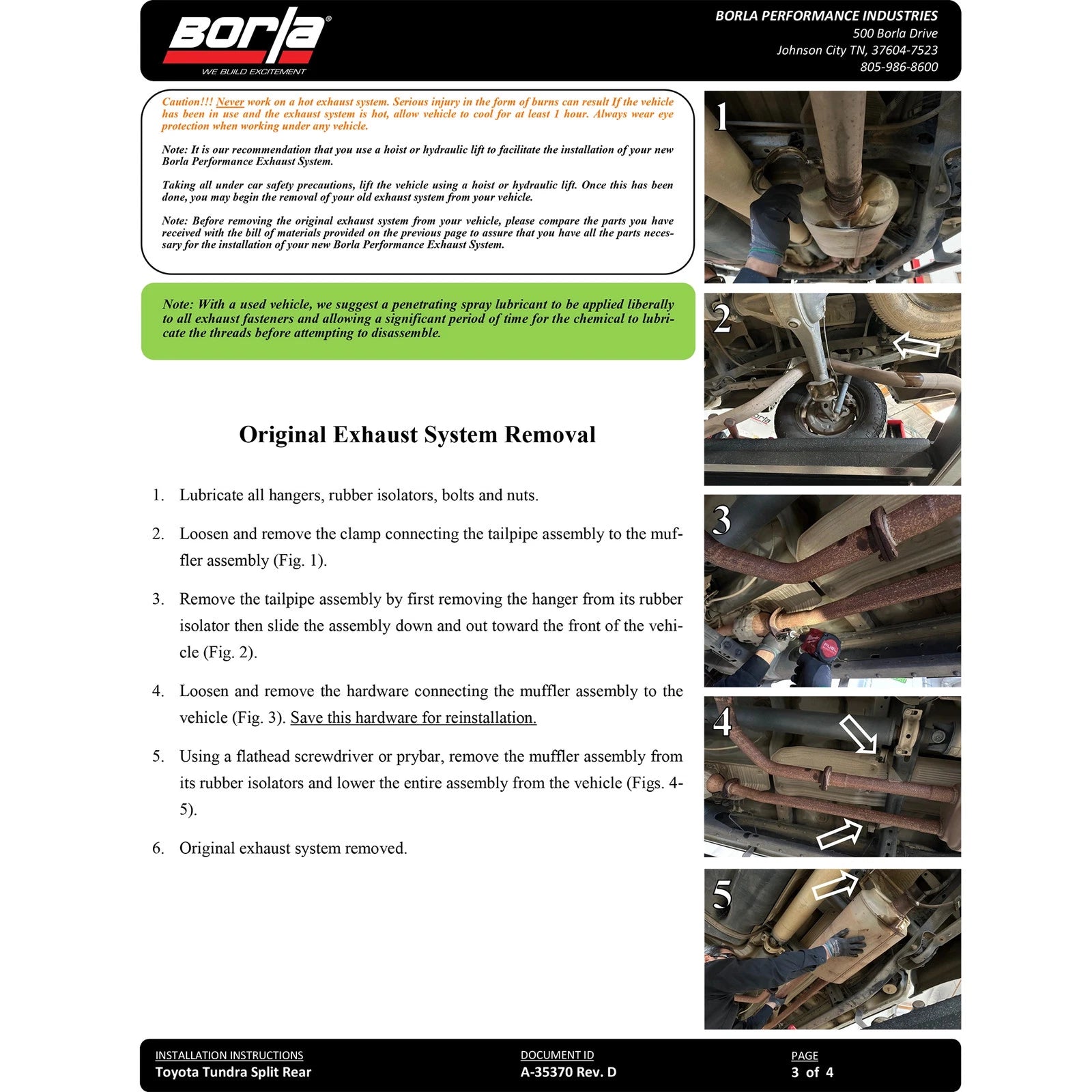 Borla 141026 ATAK Stainless Cat Back Exhaust System for 2009-13 Tundra 4.6L 5.7L