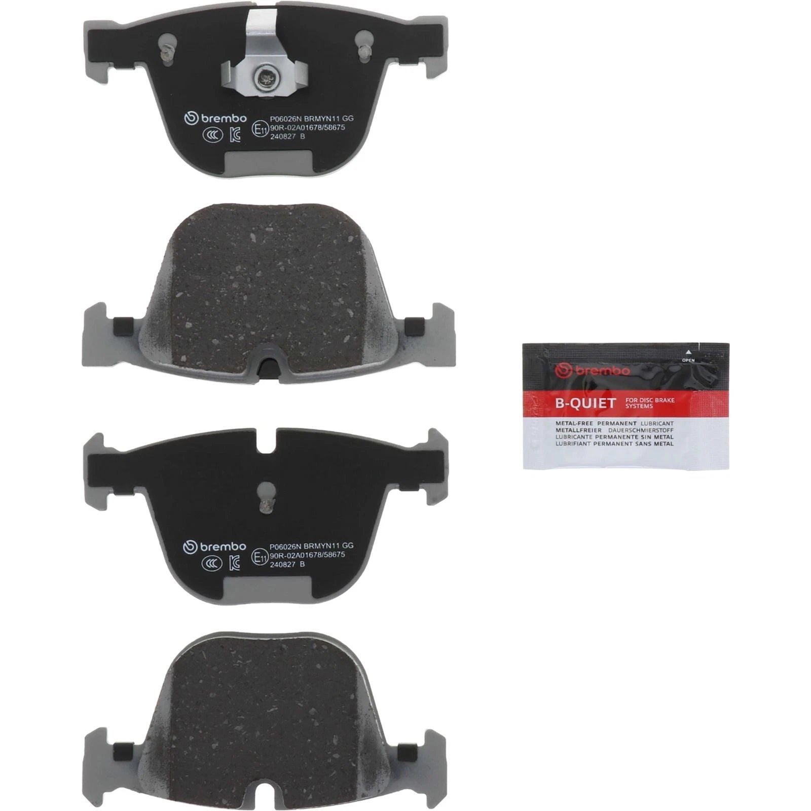 Brembo OE Premium NAO Ceramic Rear Brake Pads | BMW 1 Series M / M3 / M5 / M6 (11-18) (P06026N)