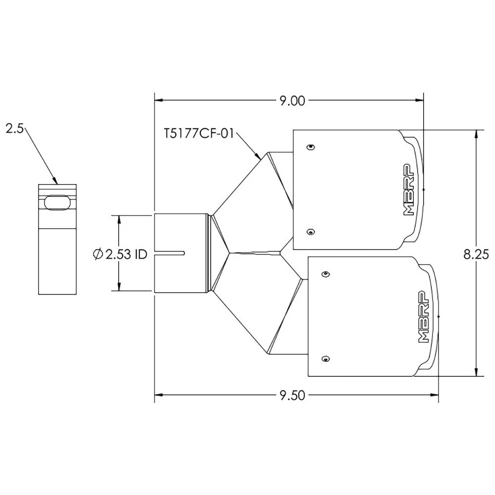 MBRP Dual Wall Angle Cut Dual 4-Inch Outlet | Universal (T5177CF)