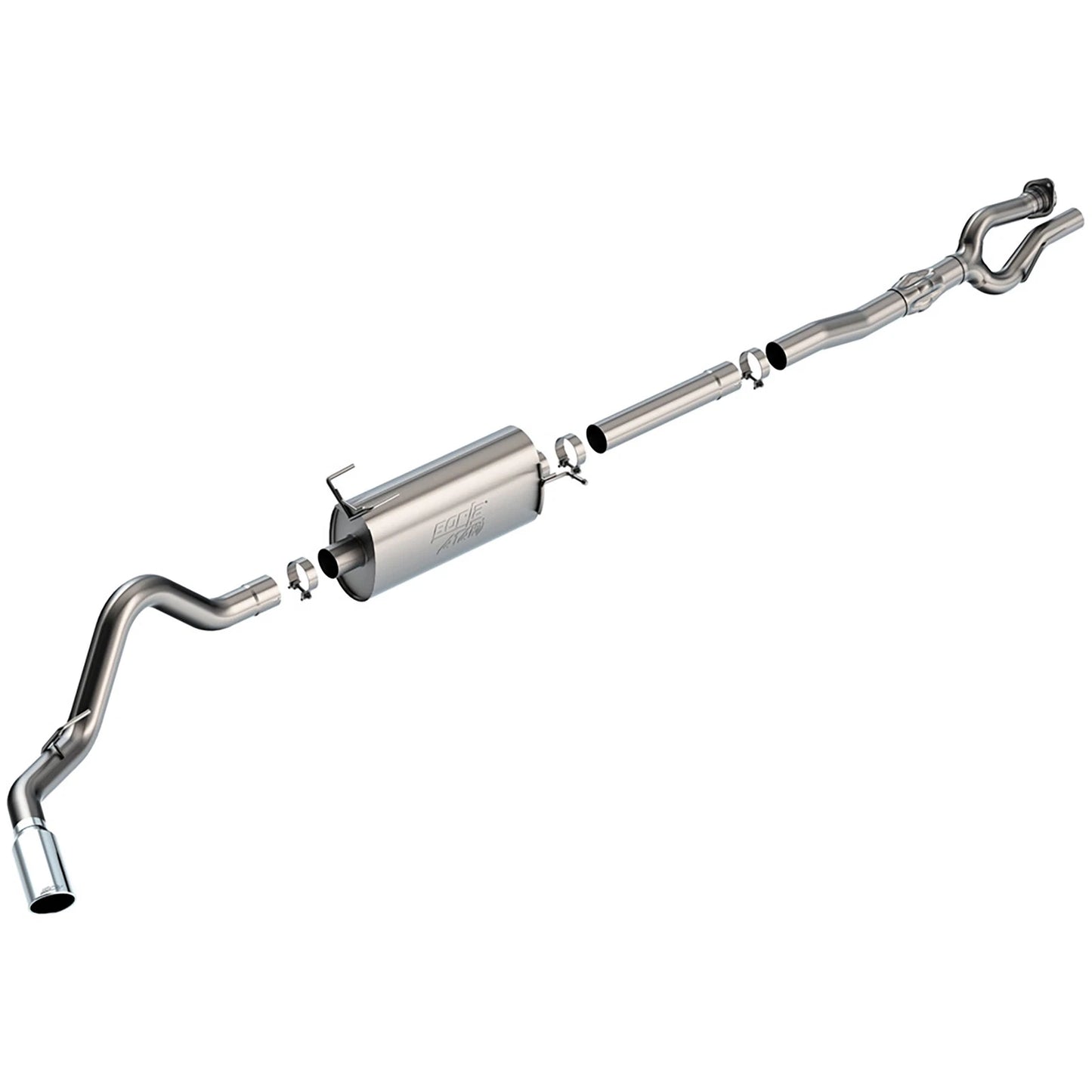 Borla 141017 ATAK Stainless Cat Back Exhaust Kit for 2017-22 F-250 F-350 6.2L V8